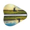 Evealyn Vintage Black Windmill On The Prairie Printed Microfiber Hair Towel Hair Drying Towel with Button Bath Hair Cap for Curly Long Hair Repair Towel Wrap for Women view 2