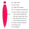 Ai Yuchen Hot Pink Braiding Hair Pre Stretched 30 inch Long Colored Braids Weave Pre Braided Hair for Crochet Braiding Synthetic Knotless Hypoallergenic Yaki Jumbo Box Braids Extensions view 2