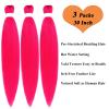 Ai Yuchen Hot Pink Braiding Hair Pre Stretched 30 inch Long Colored Braids Weave Pre Braided Hair for Crochet Braiding Synthetic Knotless Hypoallergenic Yaki Jumbo Box Braids Extensions view 3