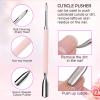 Makartt Cuticle Trimmer with Cuticle Pusher, 3 PCS Pink Nail Cuticle Nipper Bundle Makartt Nail Stand for Nails Art Display Practice Nail Holder for Painting Nail view 4