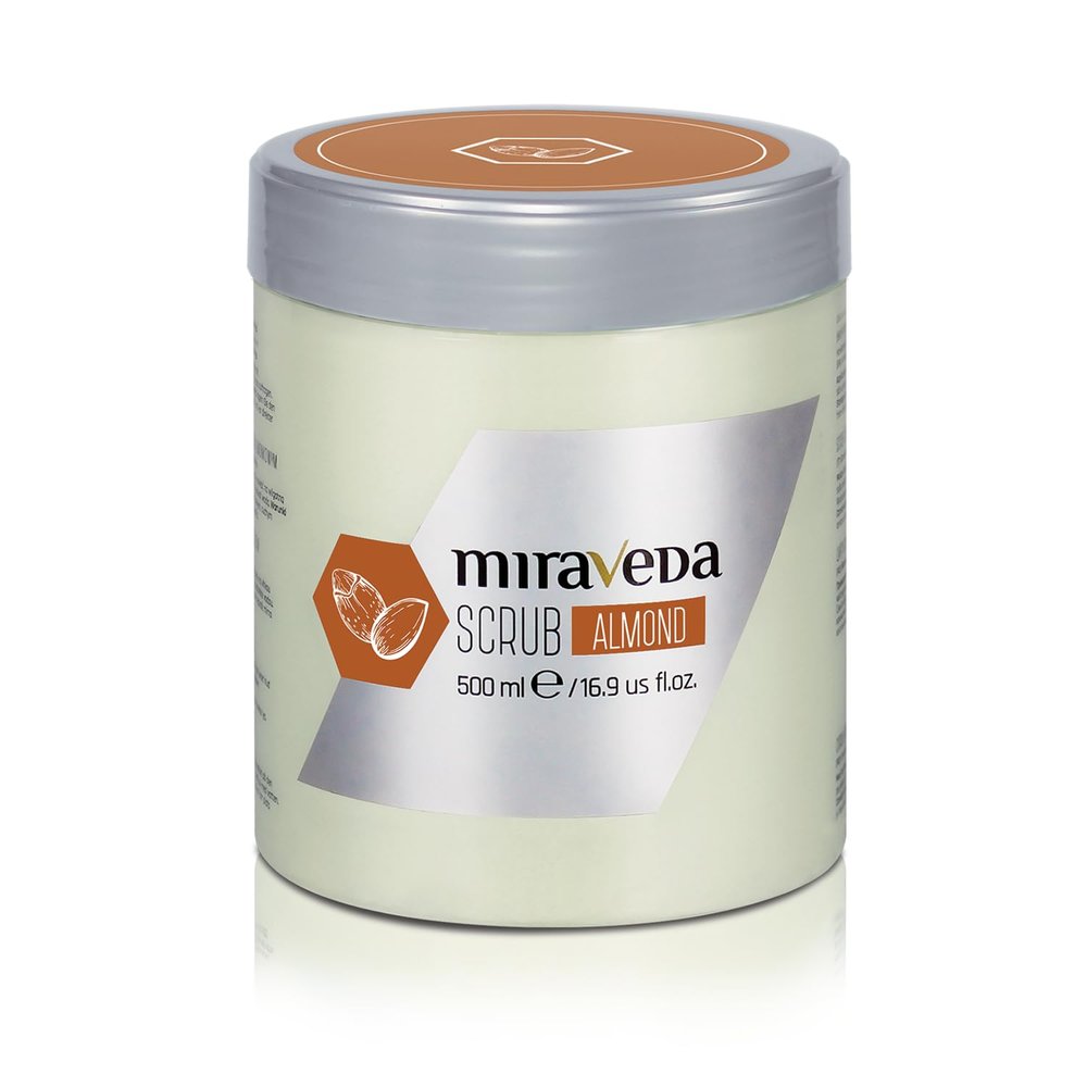 Miraveda by Italwax Almond Scrub 500ml / 16.9fl.oz  With coconut and almond oil  Ideal for hand care