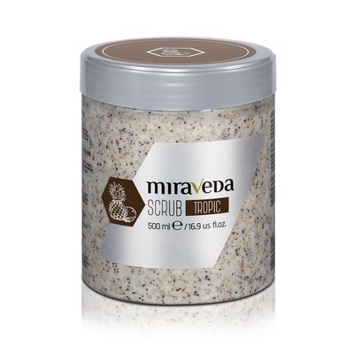 Miraveda by Italwax Tropic Scrub - 500ml / 16.9fl.oz  With exfoliating coconut shell particles  Ideal for the whole body
