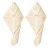 2 Pack Hair Towel Wrap,Universal for Adults and Children Hair Drying Towel with Button Microfiber Hair Towel, Dry Hair Hat, Bath Hair Cap view 1