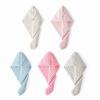 2 Pack Hair Towel Wrap,Universal for Adults and Children Hair Drying Towel with Button Microfiber Hair Towel, Dry Hair Hat, Bath Hair Cap view 1