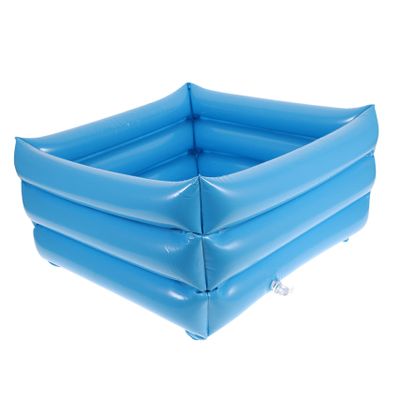 Healeved Foot Bath Tub Soccer Plates Portable Bath Foot Bath Basin Clean Shampoo Inflatable Foot Sink Foot Cleaning Container Cleaning Tool PVC Basin Collapsible Bucket Folding Bucket Bowl