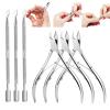 6PCS Cuticle Trimmer with Cuticle Pusher,Cuticle Kit Cuticle Nippers Manicure Set Pedicure Tools Nail Tools Professional Cuticle Cutters for Nails Professional Manicure and Pedicure Set Nail Care Kit view 1