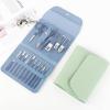 CALLMO Folding Bag Nail Clippers Matcha Green 16-Piece Set Manicure Implement Household Portable Nail Scissor Set view 2