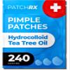 PatchRx Pimple Patches for Face (240 Patches), Hydrocolloid Acne Patches with Tea Tree Oil, Pimple Stickers - Acne Pimple Patches For Face - Zit Patches view 1