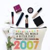 19th Birthday Gifts for Girls, Funny 19 Year Old Gift Makeup Bag, 2007 19th Birthday Makeup Bags for Her, Teens, Daughter, Sister, Niece, Granddaughter, Making The World a Better Place Since 2007 view 4