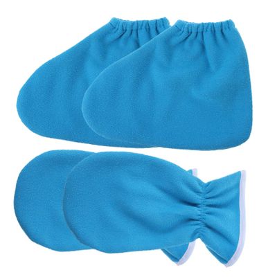 FOMIYES 4pcs Paraffin Wax Gloves Booties for Hand and Foot Care Insulated Covers for Moisturizing Treatment Heat Retention Comfort