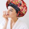DONNA Large, Extra Large Adjustable Tie Satin Bonnet Sleep Cap 1pc Satin Headband Around Hairline & Nape Area Hair Accessories Night Cap Shower Caps, 1PC ANKARA PATTERN view 2