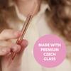 BONA FIDE BEAUTY Glass Cuticle Pusher, 1-Pieces Pink Gentle Czech Manicure Stick for Cuticle Remover, Long-Lasting Double-Sided Reusable Glass Stick view 3