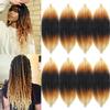 16 Inch Marley Twist Braiding Hair 8 Packs Springy Afro Twist Hair Pre-fluffed Spring Twist Hair Kinky Hair Afro Twist Hair Marley Hair for Faux Locs (16 Inch (Pack of 8), T1B/27/613#) view 1