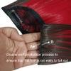 3/4 Full Head Black And Red Color Clip In Hair Extensions Mixed Black And Red Color Long Straight Highlight 5 Clips Clip in Synthetic Hair Extensions For Fashion Girls/Women 24" 120g view 2