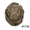 LYRICAL HAIR Toupee for Men Wavy Human Hair Replacement Systems French Lace Front Mens Toupee Hairpiece Swiss lace Male Wig Unit 8X10-120% density#1740 Dark Ash Blonde with 40% Gray view 2
