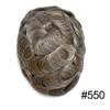 LYRICAL HAIR Toupee for Men Wavy Human Hair Replacement Systems Toupee Grey Bleached Knots All Hand Tied Swiss lace Male Wig Unit 8X10-100% density#550 Medium Light Brown with 50% Gray view 2