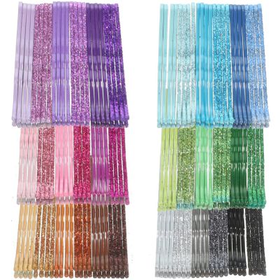 144pcs Glitter Clip Bobby Pin Hair Clamps Hair Styling Clips Hair Accessories Bobby Metal Pin Hair Clips for Women Bobby Hairpins Metal Hairpins Hair Barrettes Metallic Barrettes