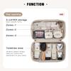 EACHY Toiletry Bag with Hanging Hook, Travel Makeup Bag PU Leather Cosmetic Bags for Women Make Up Organizer with 4 Compartments Waterproof Full-Size Portable Travel Essentials (Beige) view 4