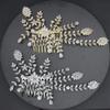 Luxury Full CZ Diamond Bridal Hair Comb Cubic Zirconia Hair Clip Silver Floral Bridal Headpieces for Wedding Hair Accessories for Bride Crystal Jewelry (Gold) view 3
