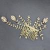 Luxury Full CZ Diamond Bridal Hair Comb Cubic Zirconia Hair Clip Silver Floral Bridal Headpieces for Wedding Hair Accessories for Bride Crystal Jewelry (Gold) view 4