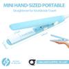 Jonlaki 2 in 1 Mini Hair Straightener and Curler - Ceramic Tourmaline Plate Beauty Flat Iron Curler Heating Curler with Ceramic Tourmaline Plate Wave Straightener for Sleek Results. (Sky Blue) view 3