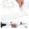 Baosia 2 Pack Clear Nail Polish Rack Wall Mounted,15 inch Invisible Acrylic Floating Bookshelf,Small Toy Storage Wall Shelf Modern Picture Ledge Vinyl Record Display Shelf Holder view 3