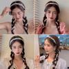 2PCS Retro Satin Hair Bands, Knotted Cross Hairbands for Boho Girls and Women - Non-Slip Fabric Clip Accessories view 2