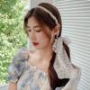 2PCS Retro Satin Hair Bands, Knotted Cross Hairbands for Boho Girls and Women - Non-Slip Fabric Clip Accessories view 4