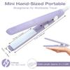 Jonlaki 2 in 1 Mini Hair Straightener and Curler - Ceramic Tourmaline Plate Beauty Flat Iron Curler Heating Curler with Ceramic Tourmaline Plate Wave Straightener for Sleek Results. (Purple) view 4