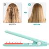 2 in 1 Mini Hair Straightener and Curler - Ceramic Tourmaline Plate Beauty Flat Iron Curler Heating Curler with Ceramic Tourmaline Plate Wave Straightener for Sleek Results. (Green) view 3