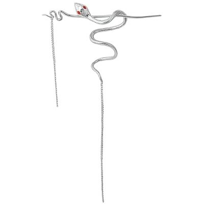 FOMIYES Vintage Silver Snake Hair Accessory Hair Stick Dangle Chain Stylish Pin for Women Long Stick