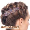Beaupretty Rhinestone Metal Hair Clip for Women Elegant Floral Barrette for Wedding and Parties Design Glittering Rhinestones Hair Accessory for Special Occasions view 2