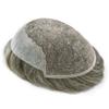 Toupee for Men Hair Replacement Systems Mens toupee Swiss Lace Front Bleached Knot Natural Hairline Men Hair Units 100% Human Hair Gray Brown Black Blonde Men Hair Pieces. (8''X10''-100%Light Density, 370# Dark Brown With 70% Gray) view 2