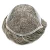 Toupee for Men Hair Replacement Systems Mens toupee Swiss Lace Front Bleached Knot Natural Hairline Men Hair Units 100% Human Hair Gray Brown Black Blonde Men Hair Pieces. (8''X10''-100%Light Density, 370# Dark Brown With 70% Gray) view 3