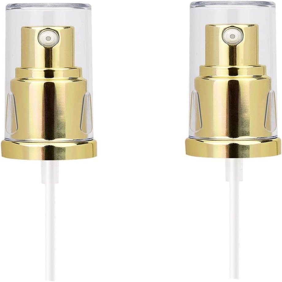 2 Pcs Foundation Pump Fit Double Wear MakeUp Foundation Bottles Control Cosmetic Liquid Quantity Instead of Wasting (Transparent)