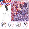 Laza Independence Day Body Glitter, 2 Jars Olympic Red Blue White Chunky Sequins with Glue Women 4th of July Face Paint Festival Rave Outfit Hair Accessories Party Costumes-Independence Parade view 2