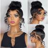 YOUNG BEAUTY HD Lace Body Wave Curly Human Hair Edge Swiss Lace Natural Hairline Baby Hair Strips for Women 4Pcs Natural Color view 2