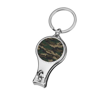 Camo Camouflage Fingernail Clipper Metal Fingernail Cutters Portable Nail Clipper with Nail File