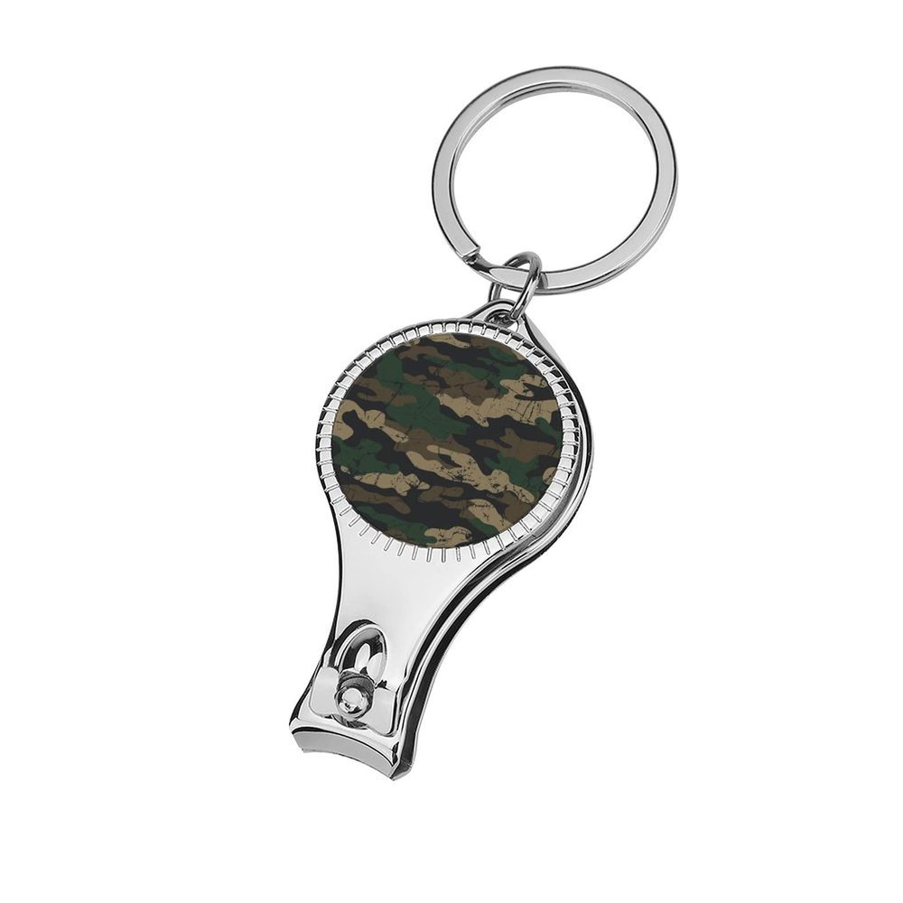 Camo Camouflage Fingernail Clipper Metal Fingernail Cutters Portable Nail Clipper with Nail File