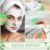 Sieral 120 Pcs Compressed Facial Sponges with Container Disposable Face Sponge Pads for Washing Face Cleansing Exfoliating Esthetician Makeup Removal(Heart,Green) view 3