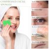 Sieral 120 Pcs Compressed Facial Sponges with Container Disposable Face Sponge Pads for Washing Face Cleansing Exfoliating Esthetician Makeup Removal(Heart,Green) view 4