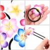 minkissy 12Pcs Plumeria Hair Ties Hawaiian Hair Ties Hair Bands Black Rubber Band for Girls view 4