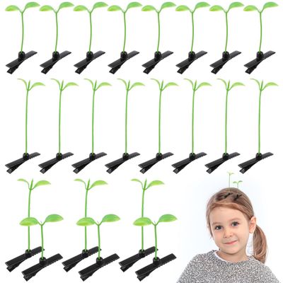 DOITOOL 50 Pcs Bean Sprout Hair Clips Grass Hairpin for Kids Girls Women Diy Party Festival Hair Accessories