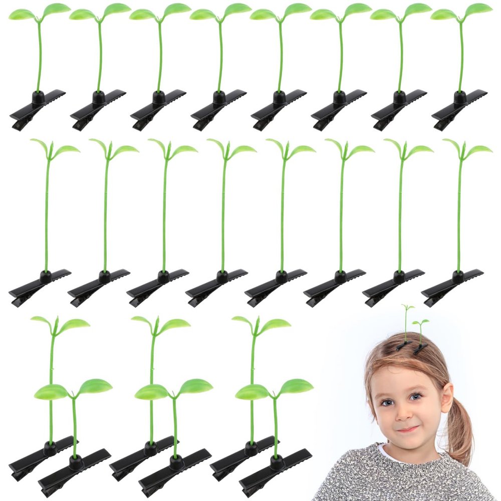 DOITOOL 50 Pcs Bean Sprout Hair Clips Grass Hairpin for Kids Girls Women Diy Party Festival Hair Accessories