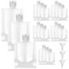 Beaupretty 18pcs Travel Cosmetic Organizers with Funnels Refillable Toiletry Containers for Travel Business Trips and Home Storage Lightweight Transparent Design for Easy Access view 1