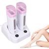 Saluaqui Double Depilatory Heater, Wax Warmer Machine, Portable Wax Warmer Machine for Leg Armpit with Heater Base view 1