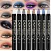 8Pcs Glitter Eye Shadow Sticks Liner Pencils Makeup, Pearl White Smokey Black Gray Silver Violet Purple Khaki Royal Blue Shimmer Glitter Eyeliner Pencil Cream Eyeshadow Palette Makeup for Older Women view 1