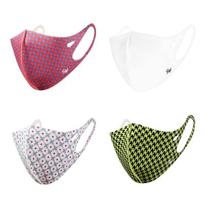  4 Pack  SW Copper Infused Fabric Face Mask, Resuable,Washable(hand wash), Fashionable, Comportable, Made in Korea (Combo Pack)