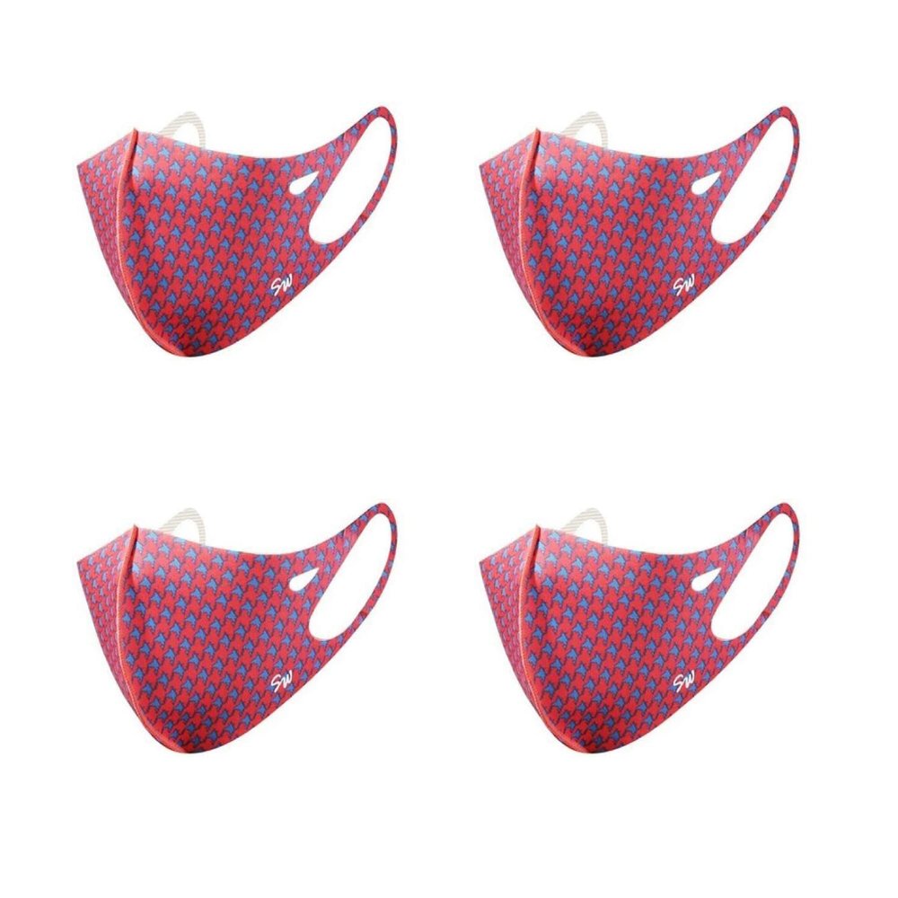  4 Pack  SW Copper Infused Fabric Face Mask, Resuable,Washable(hand wash), Fashionable, Comportable, Made in Korea (Pink)