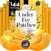 PatchRx Gold Under Eye Patches (144 Patches) for Puffy Eyes and Dark Circles with Pure Collagen, 24K Eye Gel Pad Masks for Reducing Eye Bags, Puffy Dark Circles, Wrinkles, and Fine Lines view 1